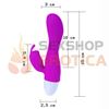 Vibrador con masajeador de clitoris y carga usb